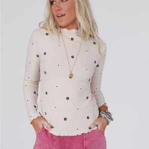 The Nest Briana Mock Neck Long Sleeve Top